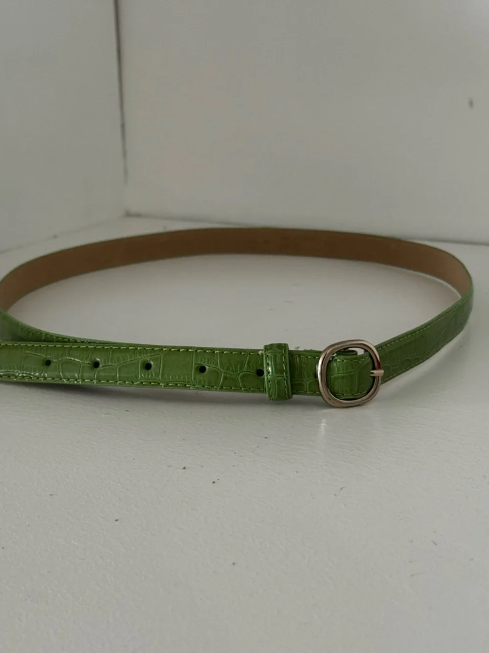 Belt Bundle: Pink Suede & Banana Republic Green Slim Varieties
